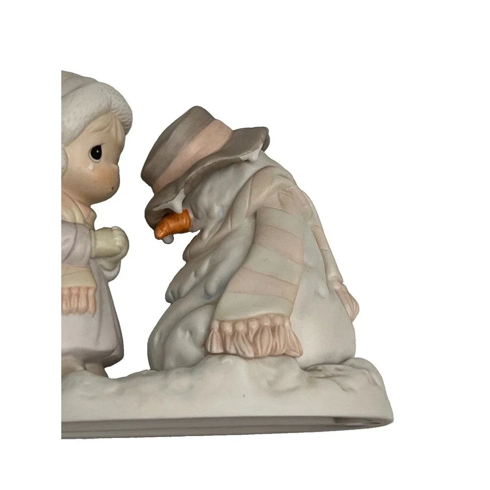 Precious Moments “We’re Going To Miss You” Enesco 524913 1990 Girl And Snowman
